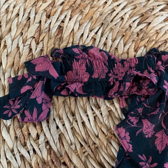 Lulus Love And Blooms Navy Floral Off-the-Shoulder Maxi NWT - Picture 13 of 16